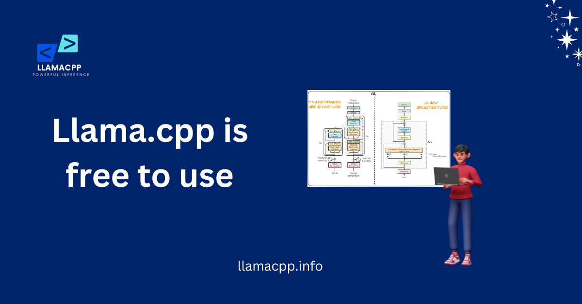 Llama.cpp is free to use